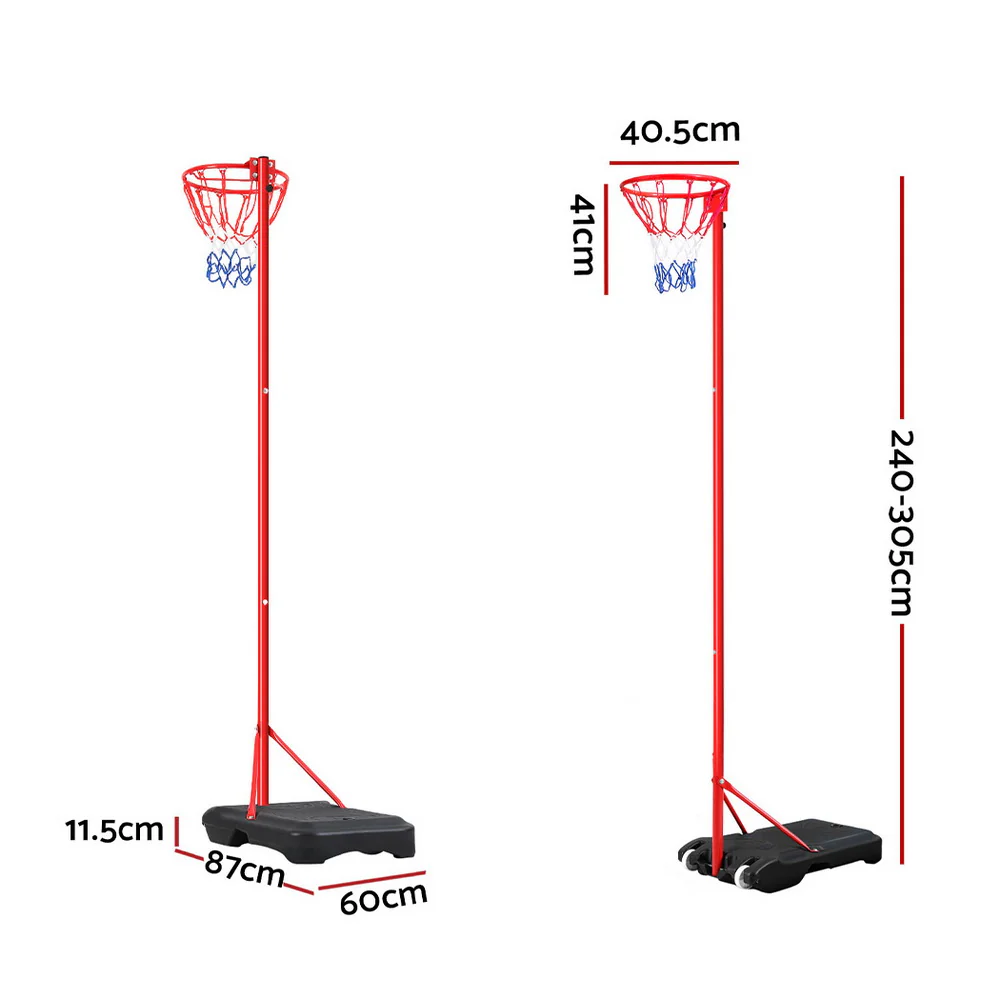 Everfit 3.05M Netball Hoop Basketball Stand System Net Ring - Nurns