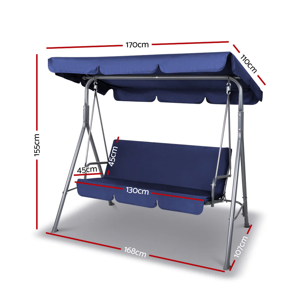 Lumin Canopy Swing Chair - Navy - Nurns