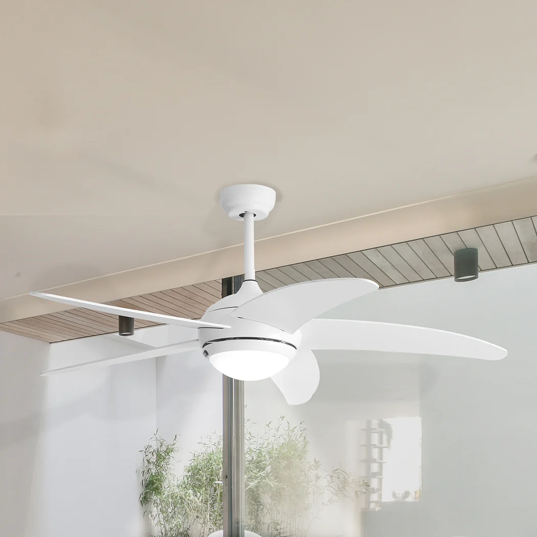 Ceiling Fan 52'' DC Motor Wood - White - Nurns