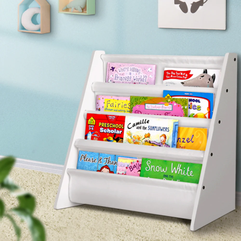 Kids Bookshelf Shelf Children Bookcase Magazine Rack Organiser Display - Nurns