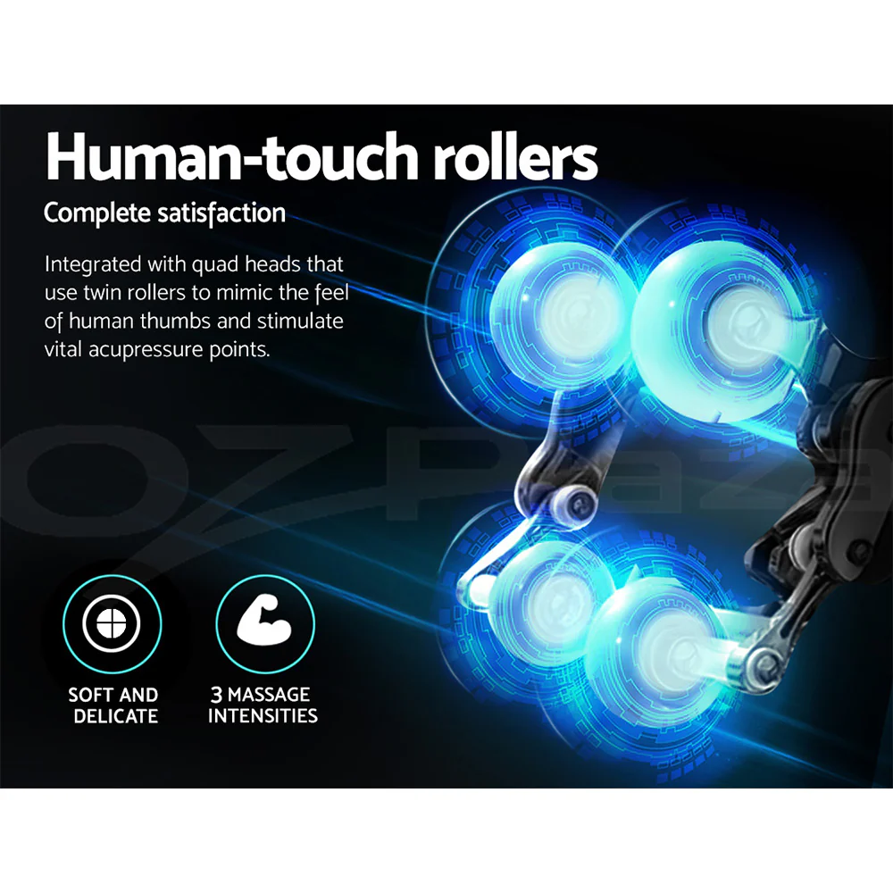 Fergus Electric Massage Chair Zero Gravity Recliner Shiatsu Heating Massager - Black - Nurns