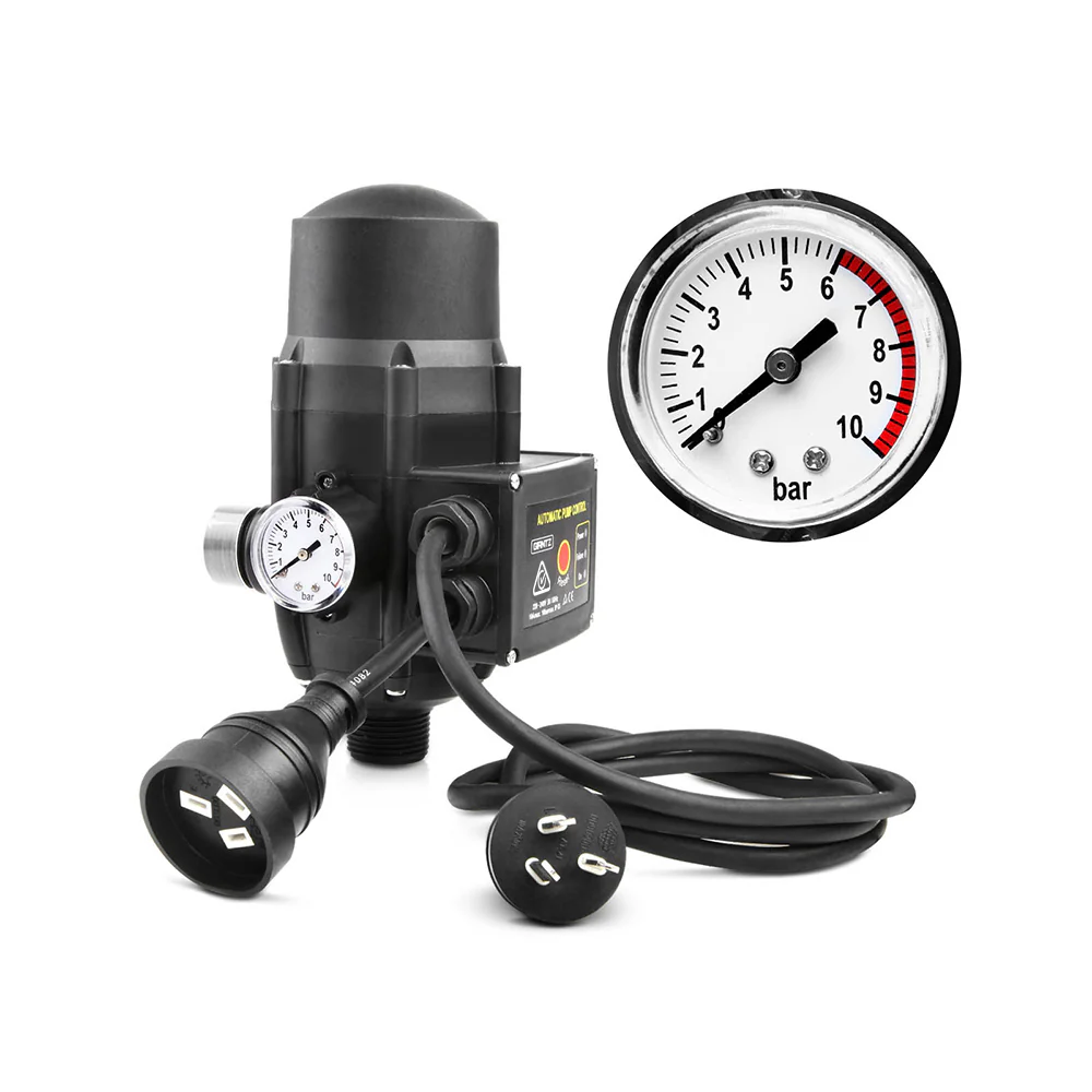 Garden Water Pump High Pressure 2000W 4-Stage Tank Irrigation - Black - Nurns