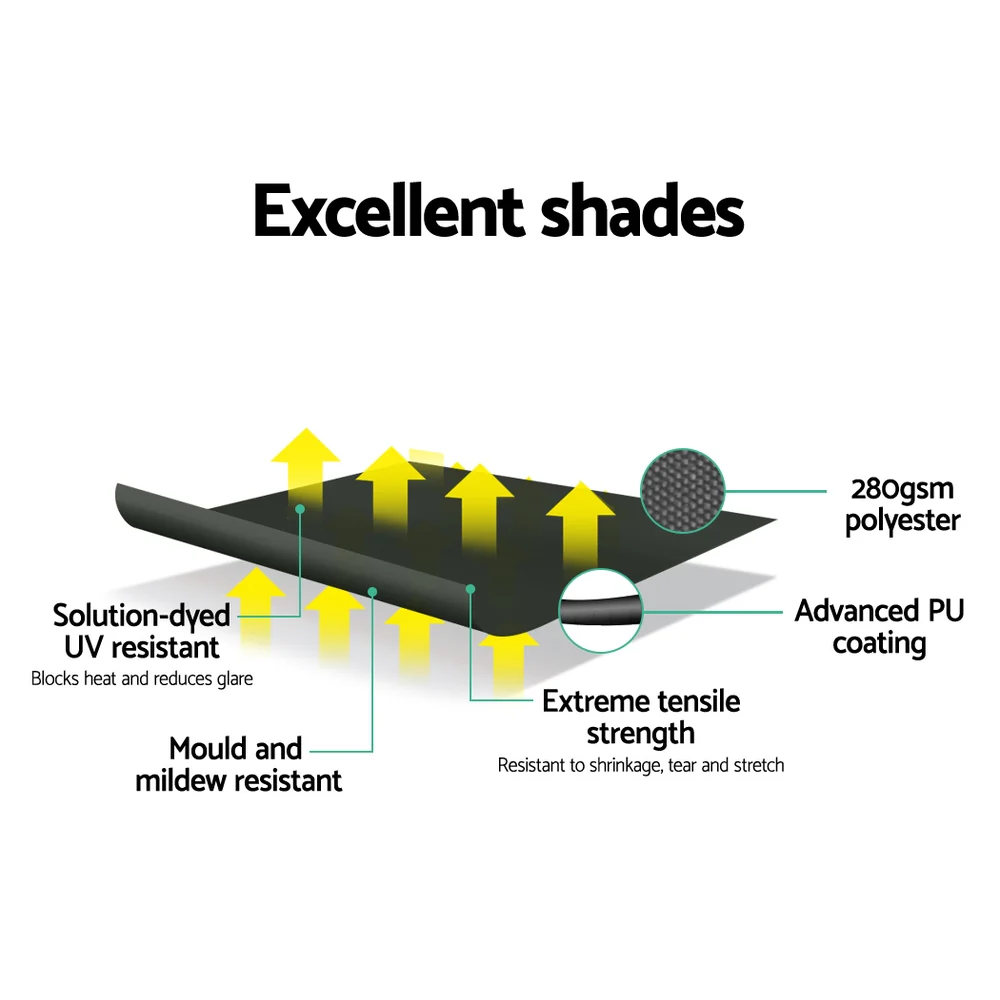 Instahut Window Fixed Pivot Arm Awning Outdoor Blinds Retractable Canopy1.8x2.1M - Nurns