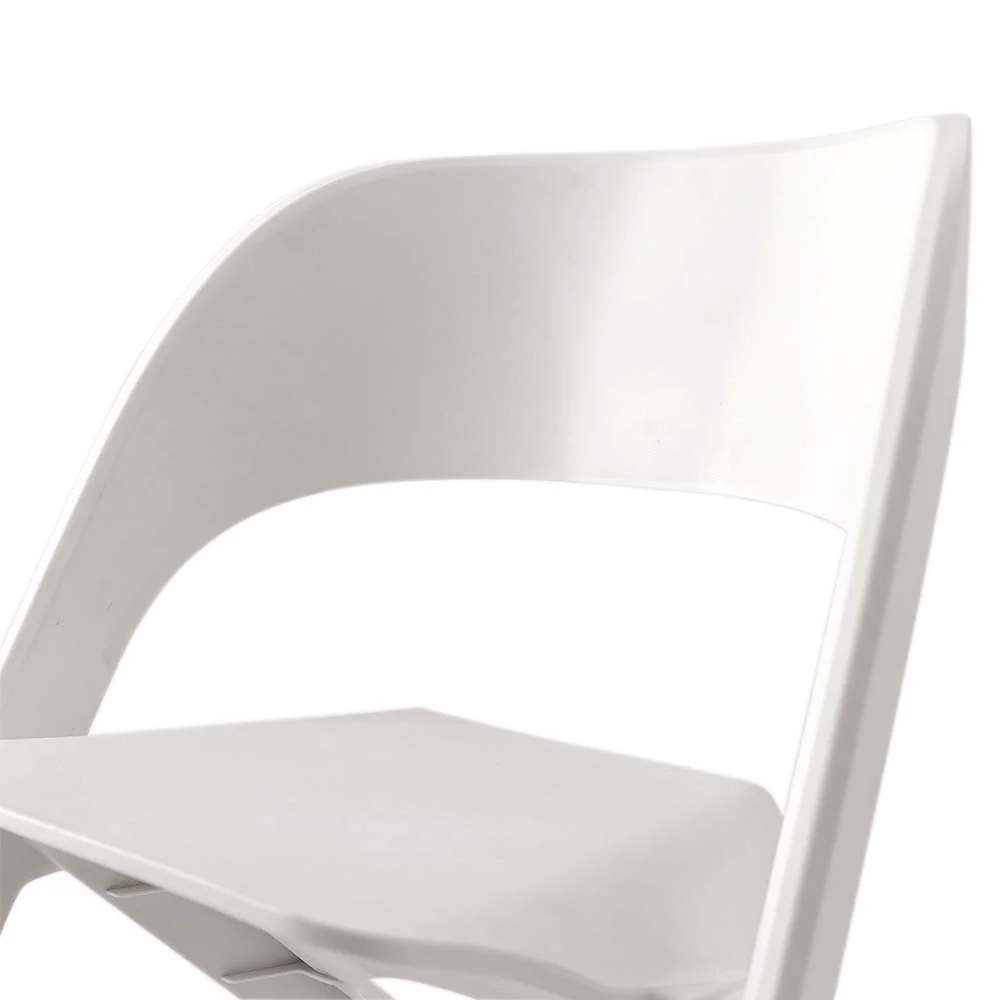 Kendall Set of 4 Dining Chairs Office Cafe Lounge Seat Stackable Plastic Leisure - White - Nurns