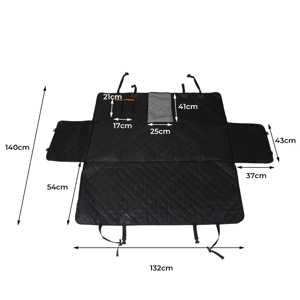 Pet Car Seat Cover Cat Dog Hammock Non Slip Waterproof Protector Mat Black - Black - Nurns