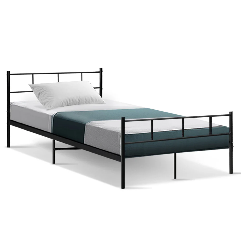 Luanda Metal Bed Frame Platform Foundation Base - King Single - Nurns