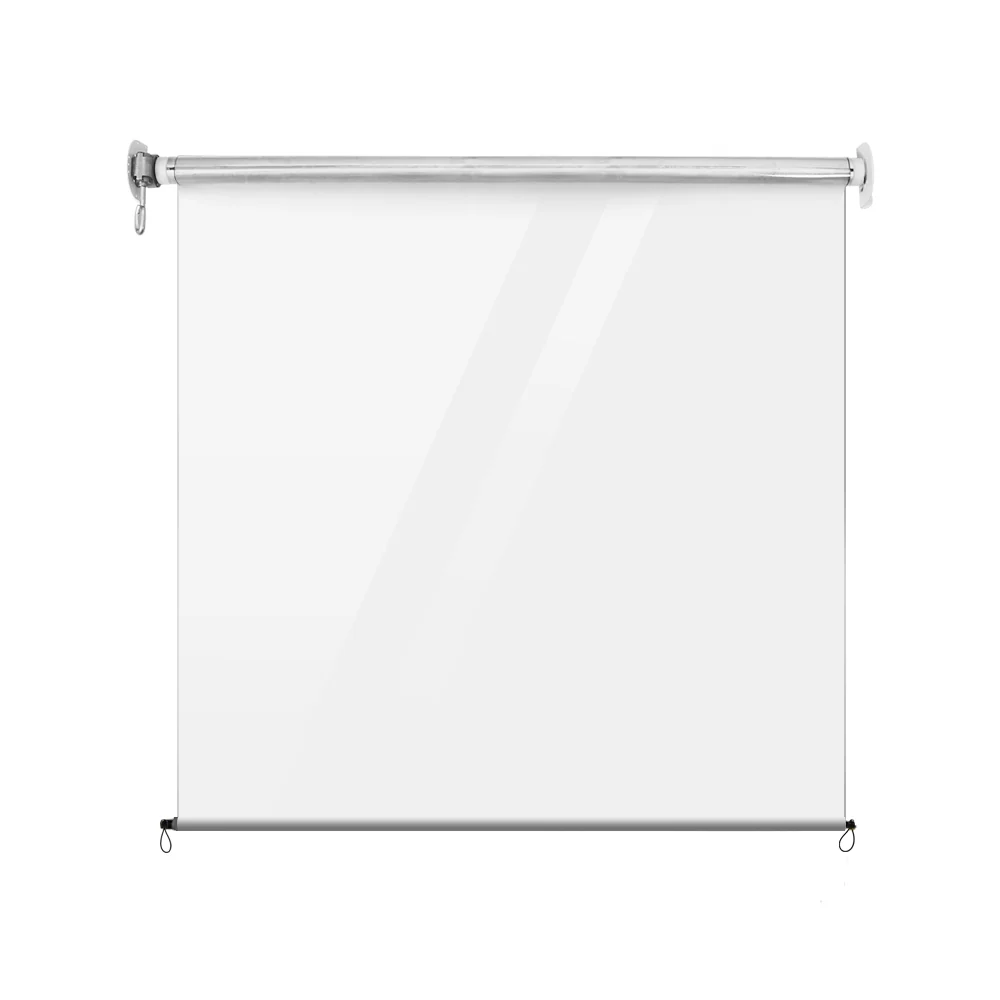 Instahut Outdoor Blinds Transparent Roll Down Awning Window Shade 1.5x2.4M - Nurns
