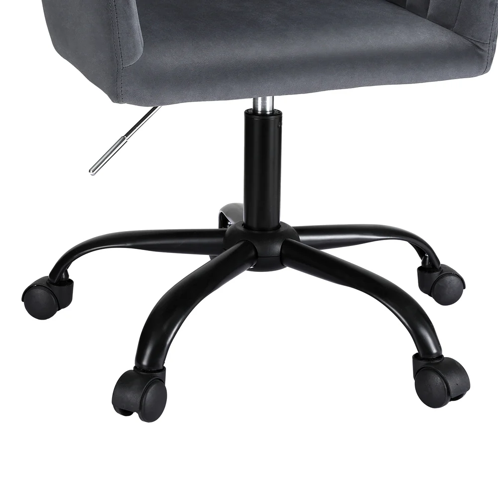Artiss Office Chair Velvet Seat Dark Grey - Nurns