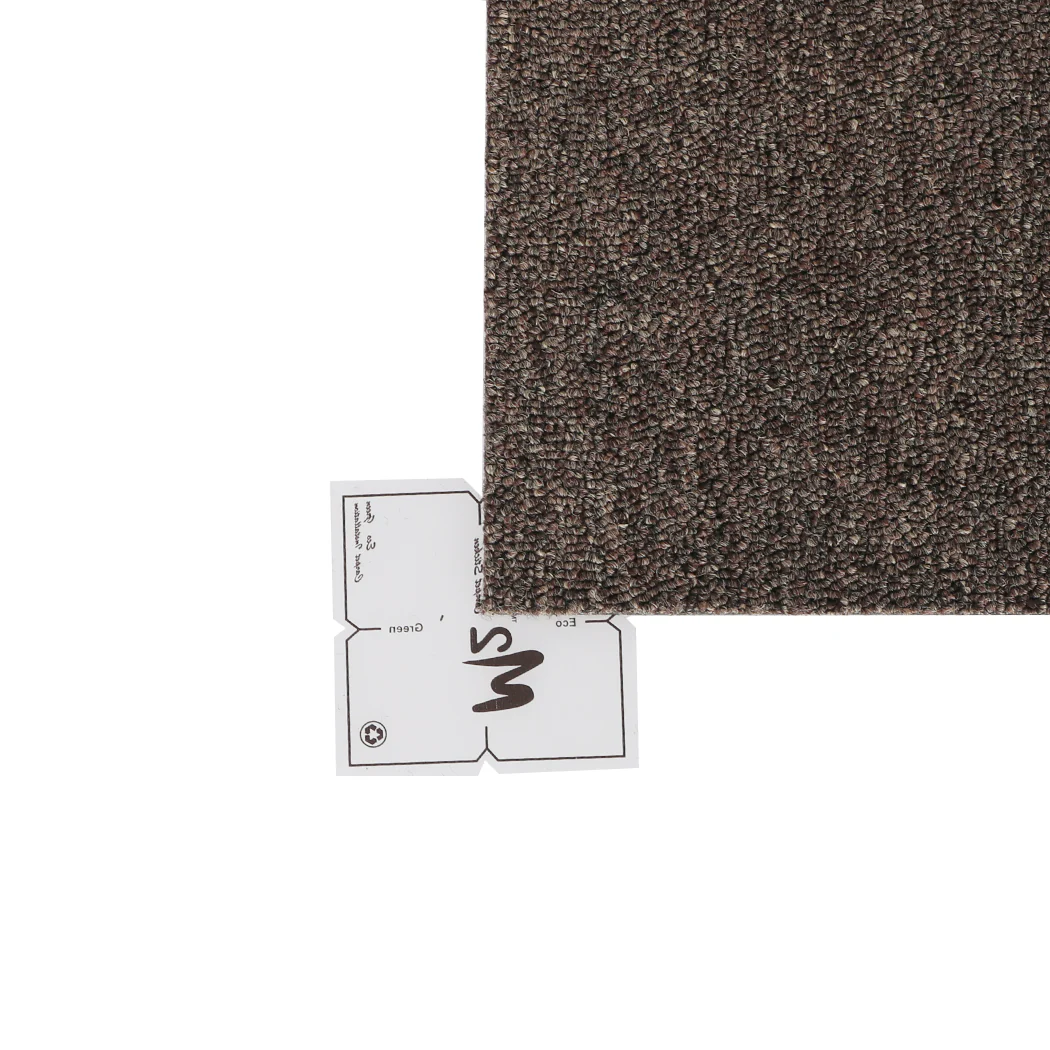 Roxine Set of 20 50x50 Carpet Tiles Box Heavy Commercial Retail Office Premium Flooring - Chocolate - Nurns