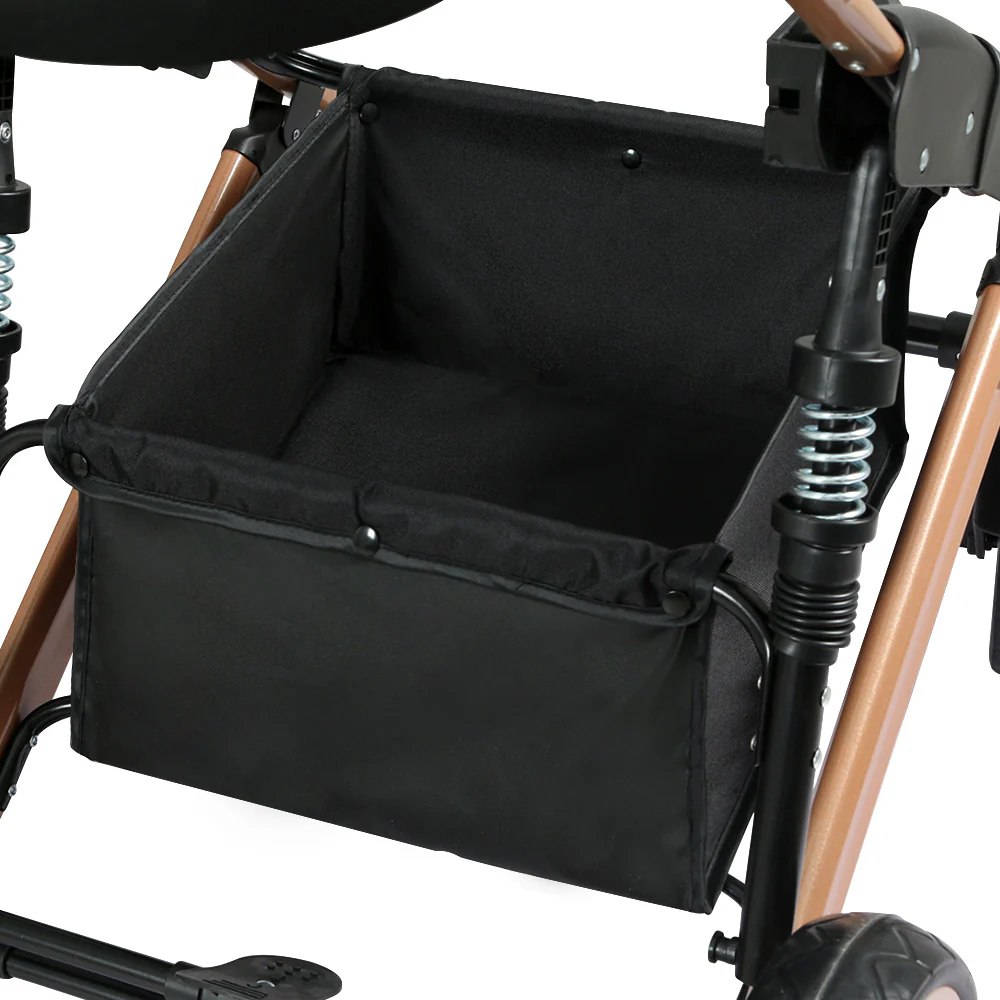 Pet Dog Stroller Pram Large Cat Carrier Travel Pushchair Foldable 4 Wheels - Nurns