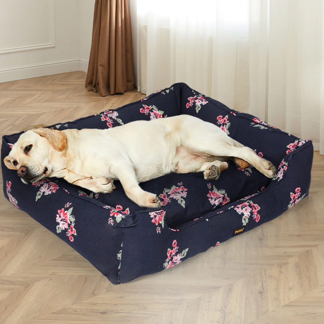 XXLarge Dog Beds Calming Pet Washable - Navy - Nurns