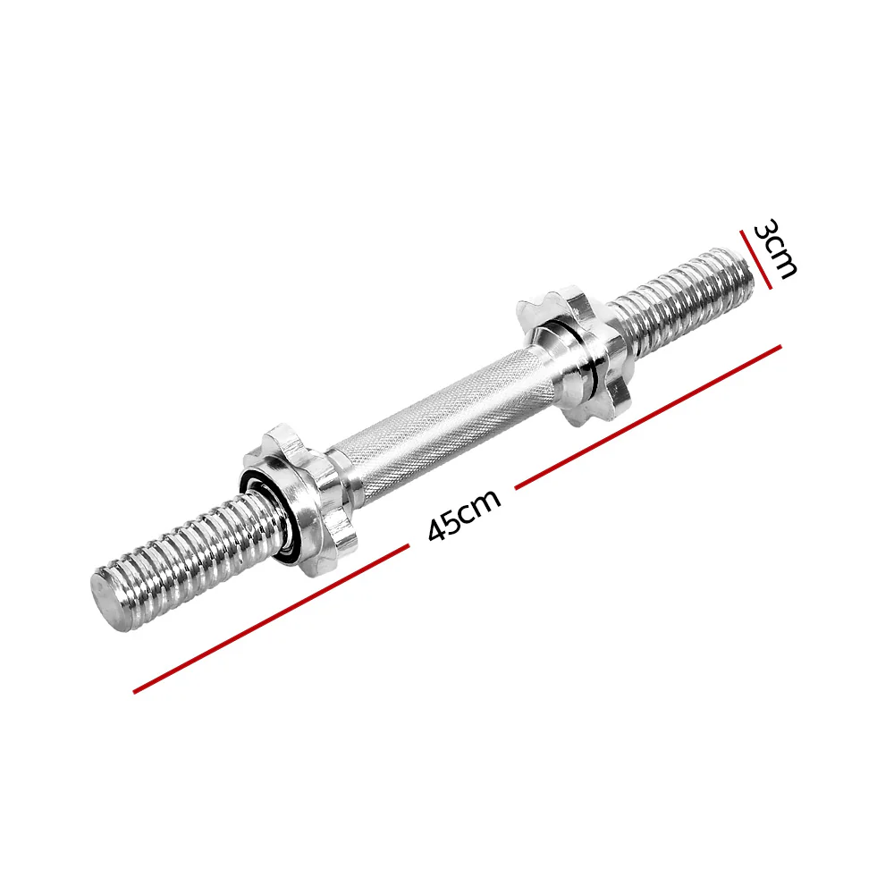 Everfit 45cm Dumbbell Bar Gym Home Exercise 150kg Capacity - Nurns