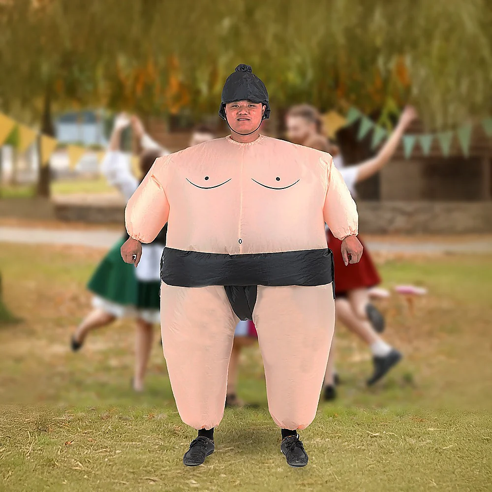 SUMO Fancy Dress Inflatable Suit - Fan Operated Costume - Nurns