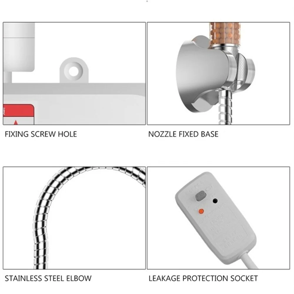 Tankless Instant Electric Hot Water Heater System Instant Hot Water Shower Heat - Nurns