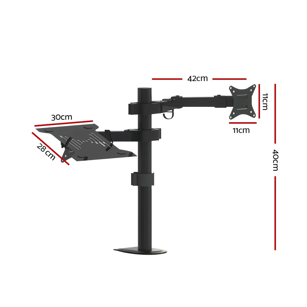 Artiss Monitor Arm Desk Mount Laptop Tray - Nurns