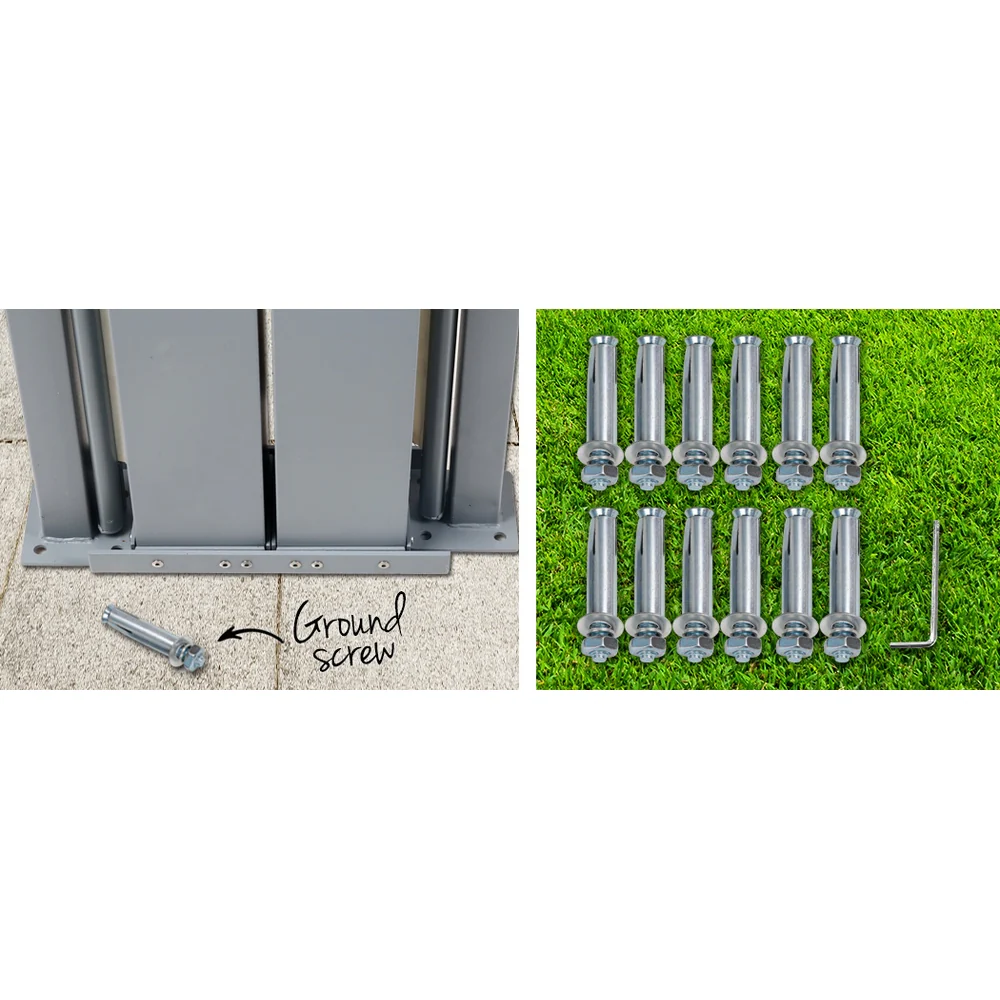 Instahut Side Awning Outdoor Blinds Sun Shade Retractable Screen 2x6M BK - Nurns