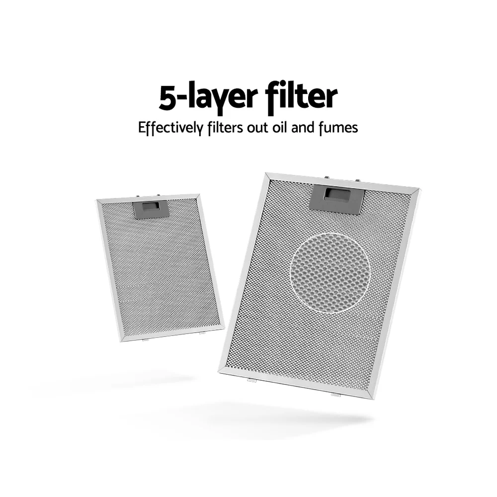 Devanti 900mm Range Hood 90cm Rangehood Stainless Steel - Nurns