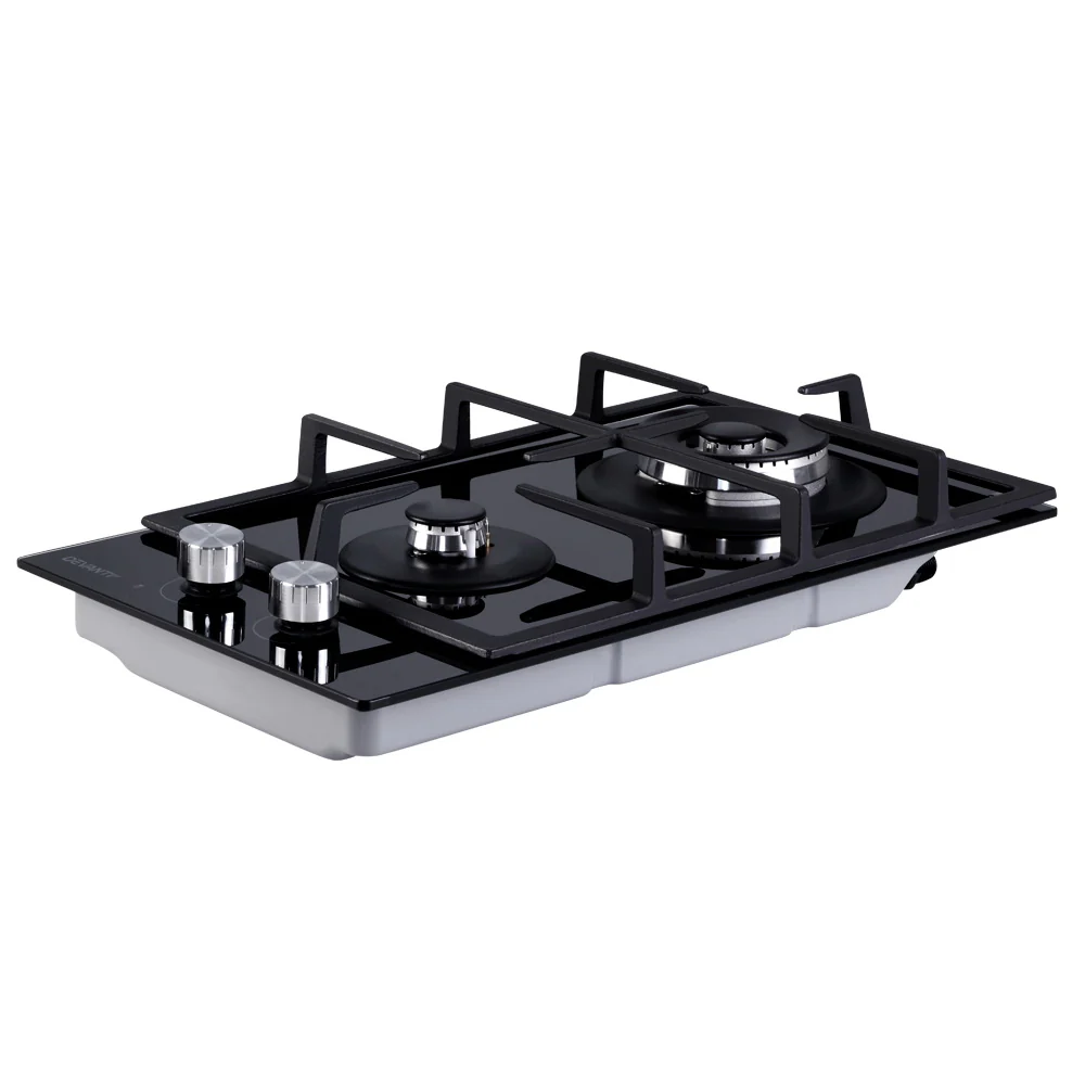 Devanti Gas Cooktop 30cm 2 Burner Black - Nurns