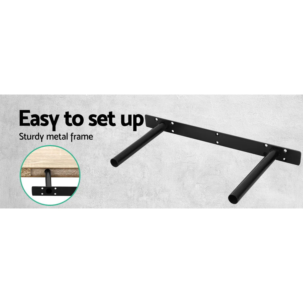 Artiss Floating Wall Shelf Set of 3 Oak - Nurns