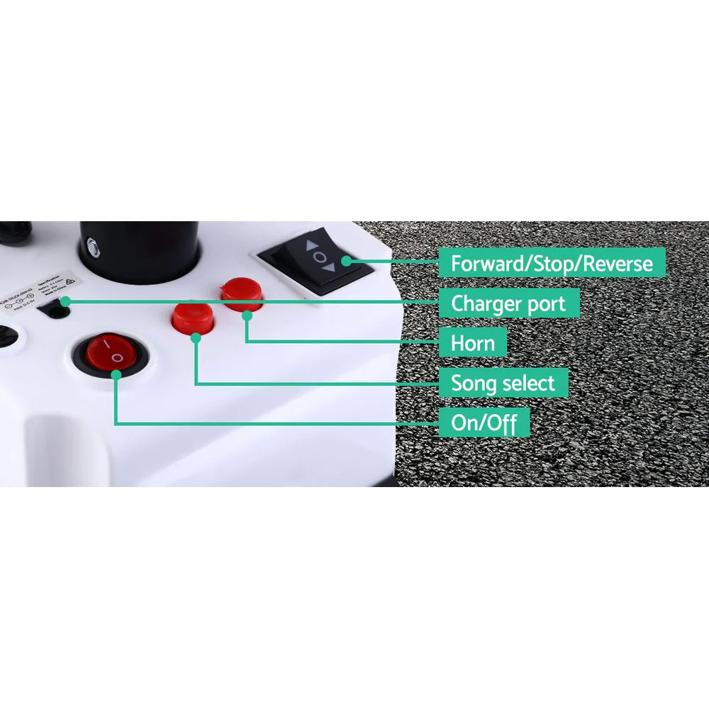 Ride On Cars Kids Electric Toys Car Battery Truck Childrens Motorbike Toy - White - Nurns