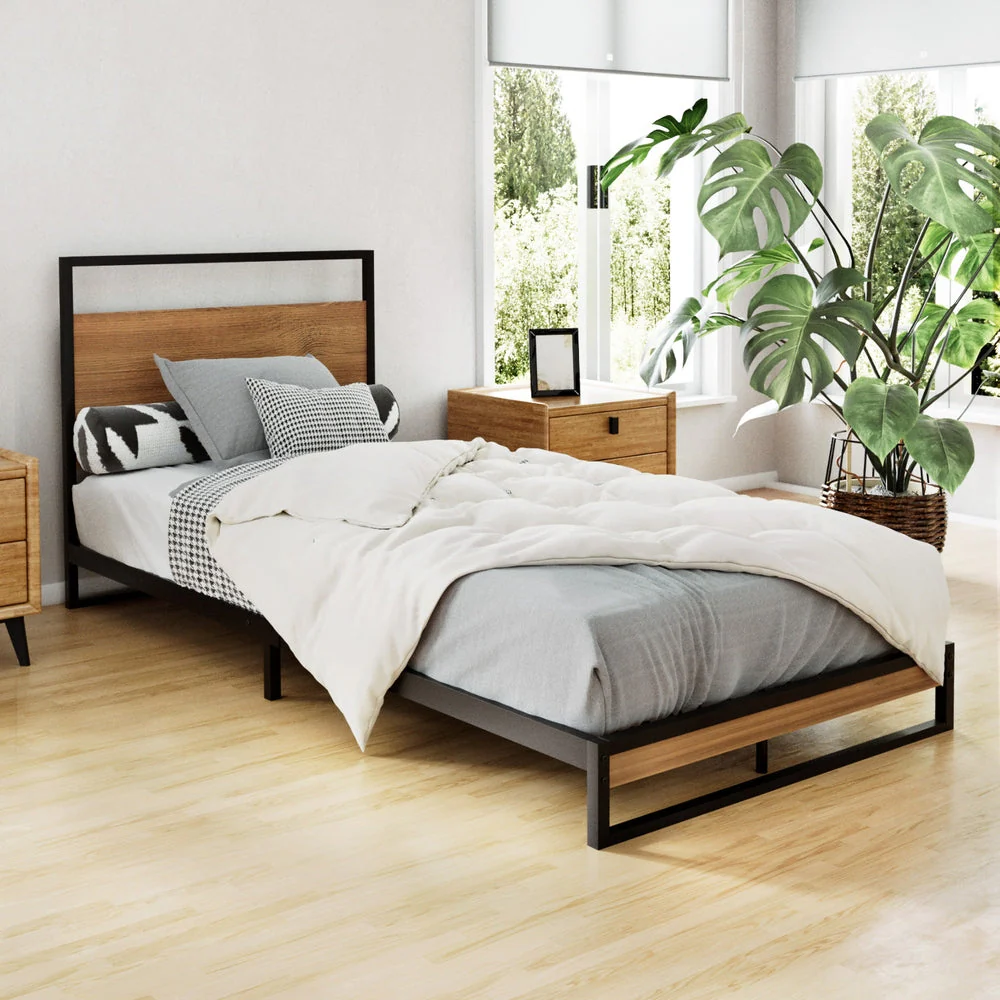 Neptune Bed & Mattress Package - Black Single - Nurns