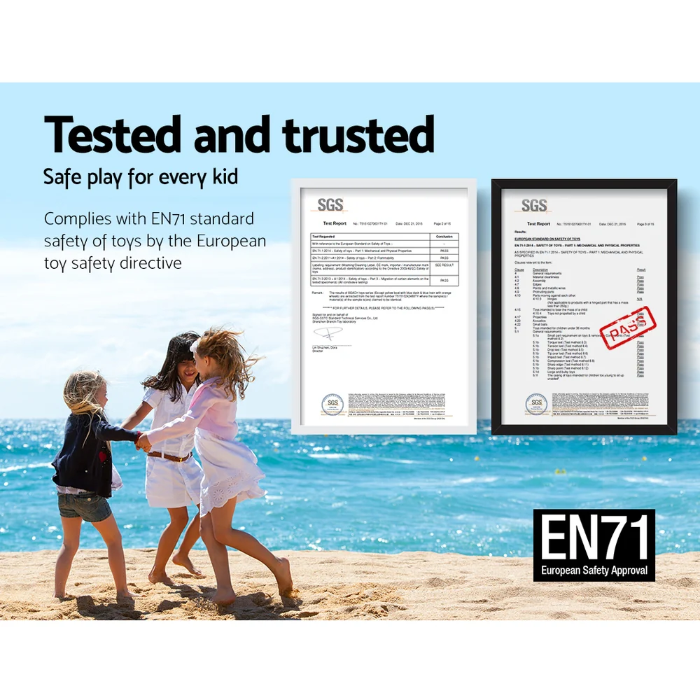 Perryn Kids Table 60x60cm Children Painting Activity Study Dining Playing Desk Table - Blue - Nurns