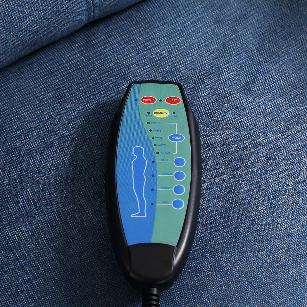 Niamh Massage Chair Recliner Chair Heated Lounge Armchair 360 Swivel - Blue - Nurns