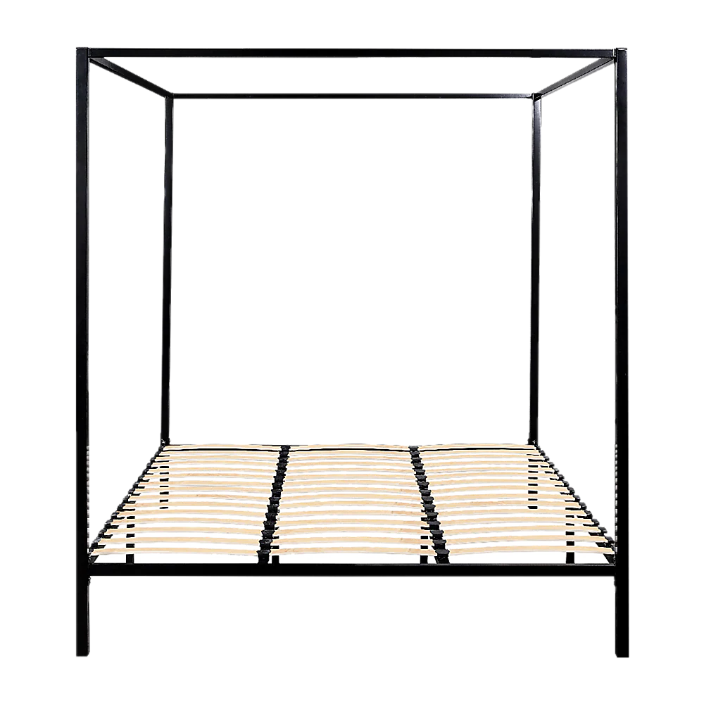 Lilian Four Poster Bed Frame - Black King - Nurns