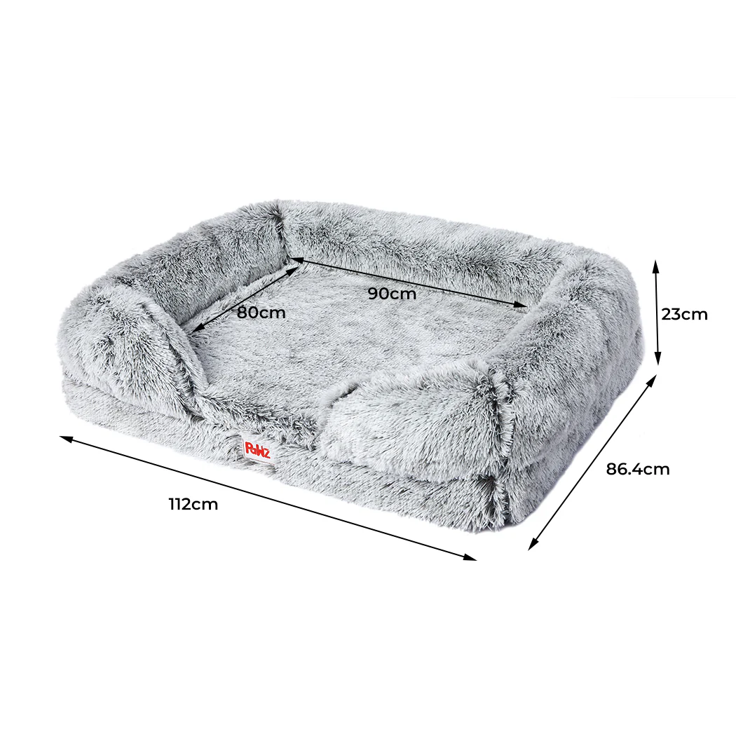 LARGE Dog Beds Pet Orthopedic Sofa - Grey - Nurns