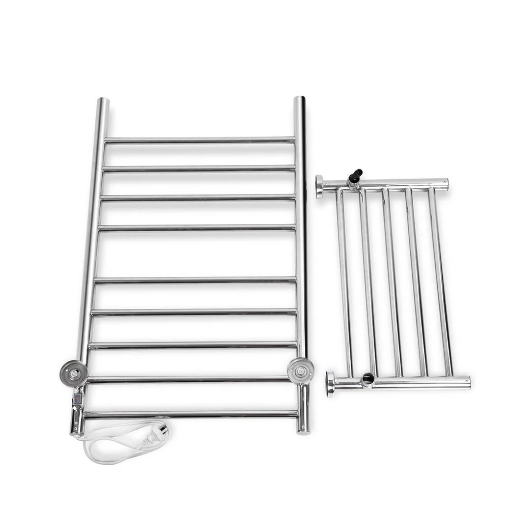 Electric Heated Towel Rail Rack 14 Bars Wall Mounted Clothes Dry Warmer - Nurns