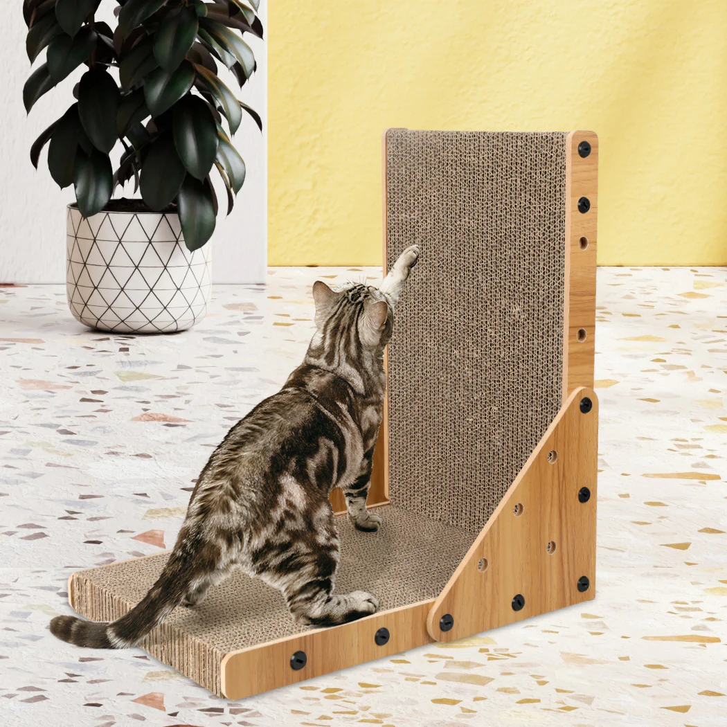 Cat Scratcher Scratching Board Corrugated Cardboard Scratch Bed Toy Pad Mat - Nurns