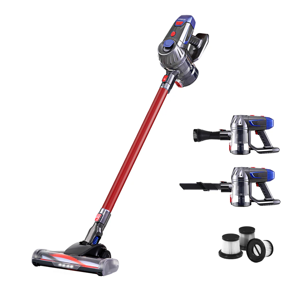 Devanti Stick Vacuum Cleaner HEPA Filter Red 150W - Nurns