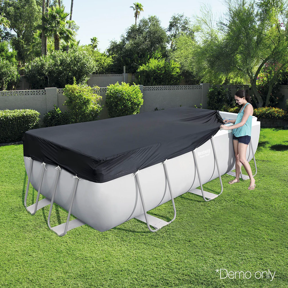 Factory Buys Pool Cover Fits 4.12x2.01m Above Ground Swimming Pool PVC Blanket - Nurns