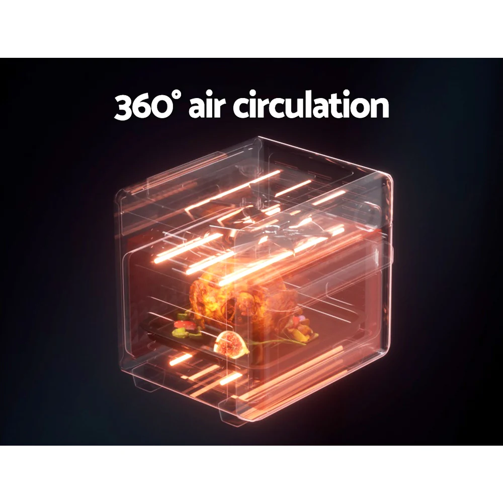 Devanti Air Fryer 15L LCD Fryers Oven - Nurns