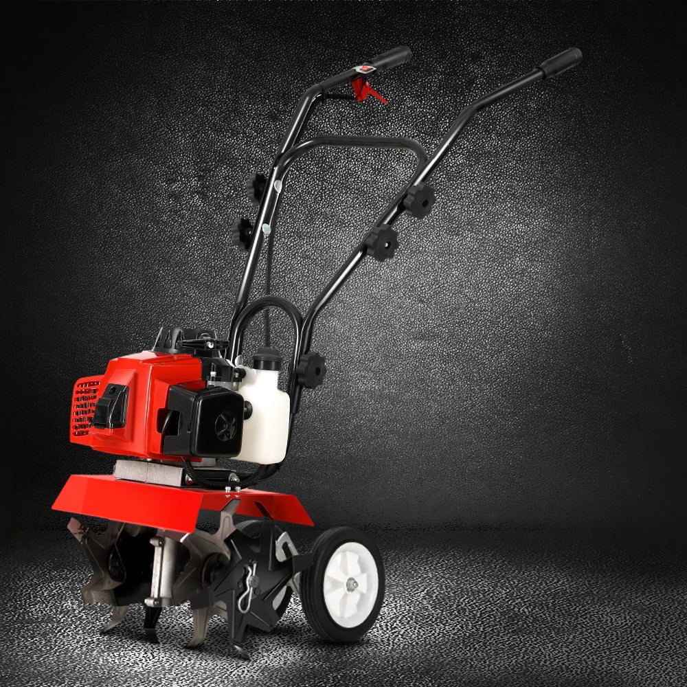 88CC Tiller Garden Cultivator Rototiller 6 Blades Soil Plower Rotary Hoe - Nurns