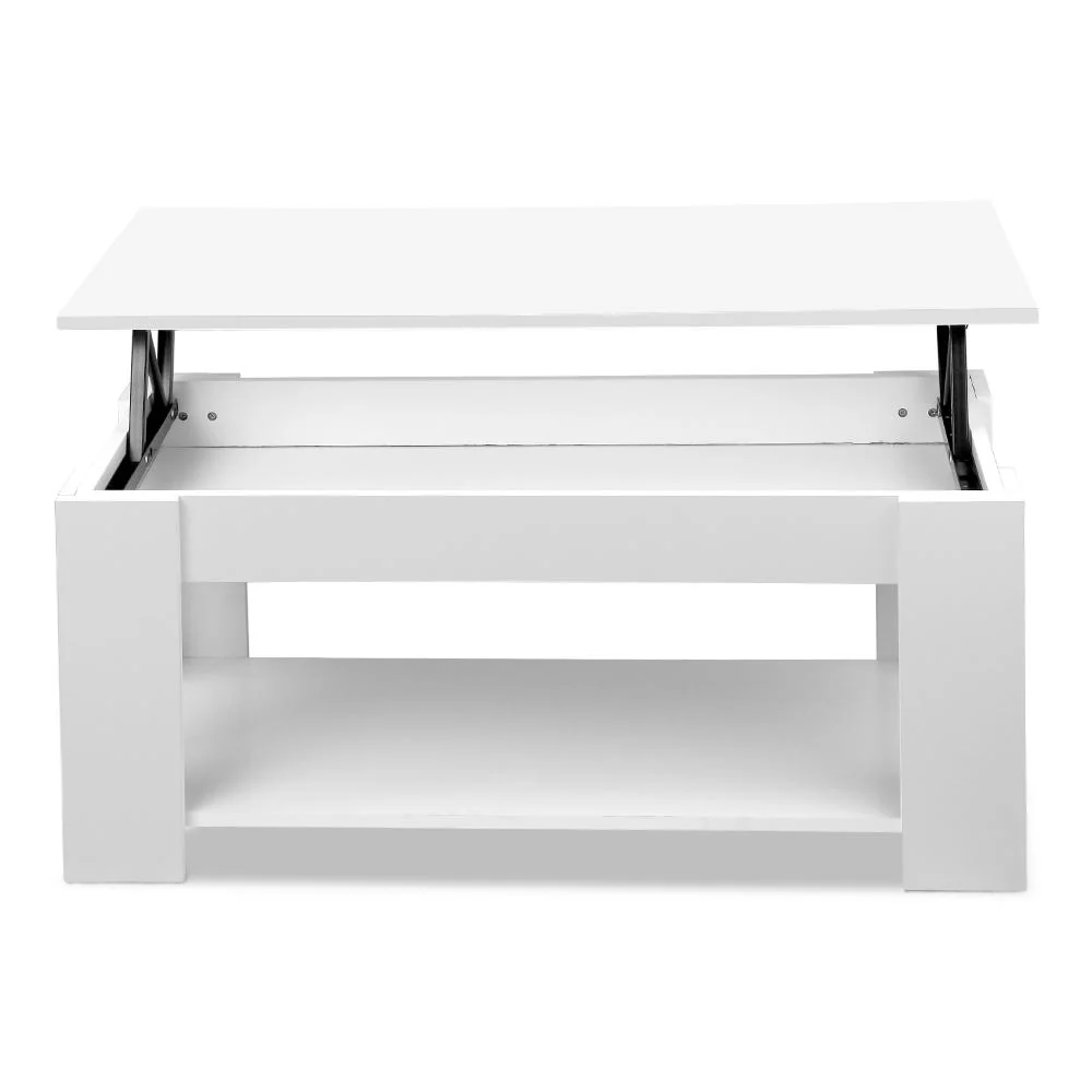 Lift Up Top Mechanical Coffee Table - White - Nurns