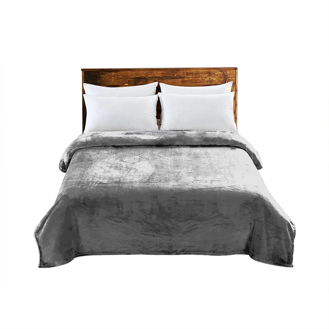 Waylon Throw Ultra-Soft Blanket 320gsm 220x240cm Warm - Silver - Nurns