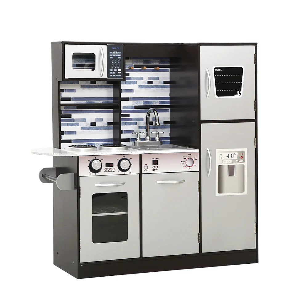 Kids Kitchen Wooden Pretend Play Set Toys Cooking Food Children Cookware - Nurns