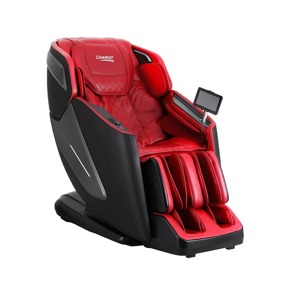 Baldur 4D Massage Chair Electric Recliner Home Massager - Red - Nurns