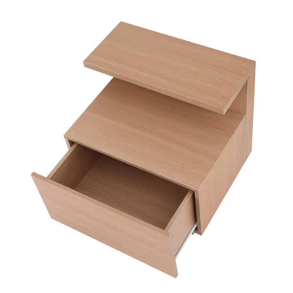 Manitoba Wooden Bedside Tables with 1 Drawer - Pine - Nurns