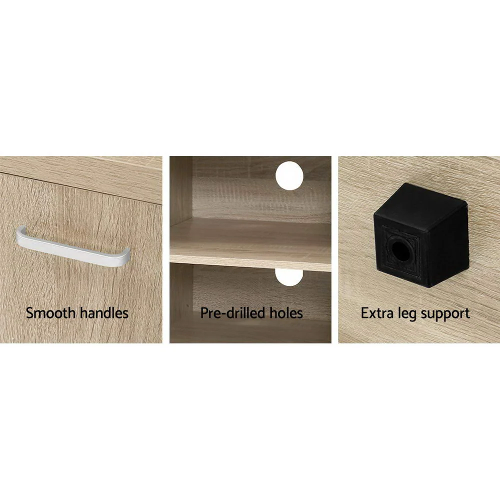 Davin 160cm TV Cabinet Entertainment Unit - Pine - Nurns