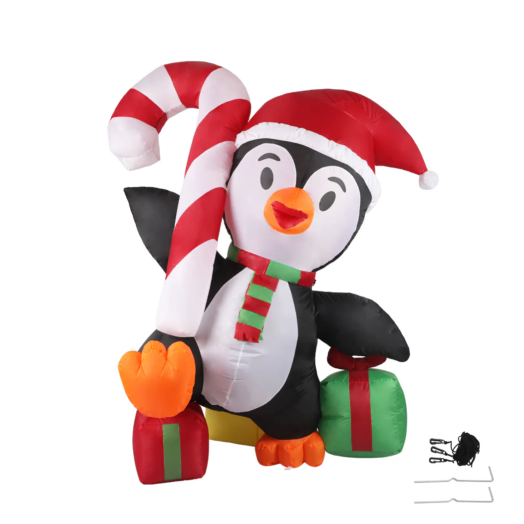Happy Penguin Christmas Inflatable Xmas Decorations - 1.8M - Nurns