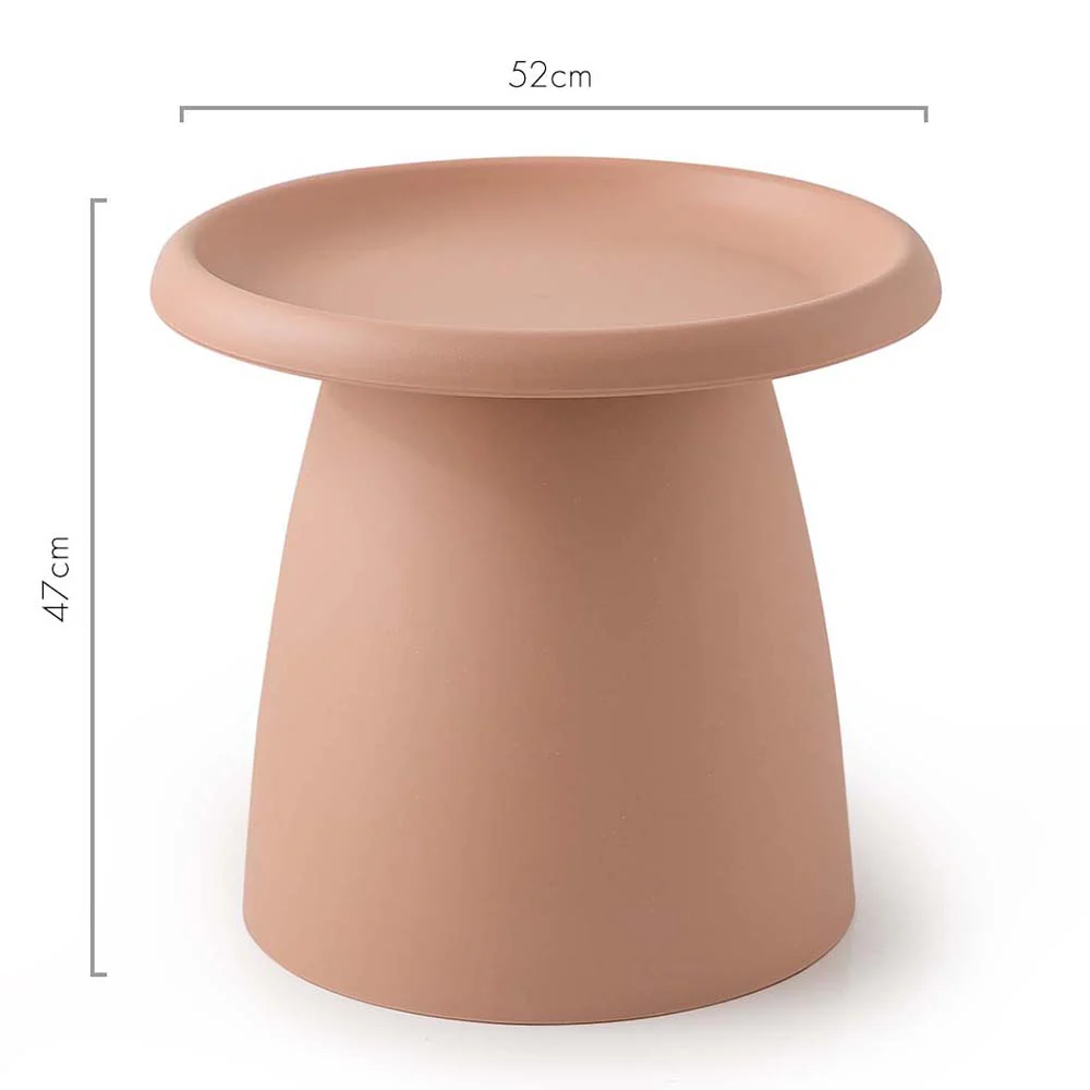 Iliana Coffee Table Round 52cm Plastic - Pink - Nurns
