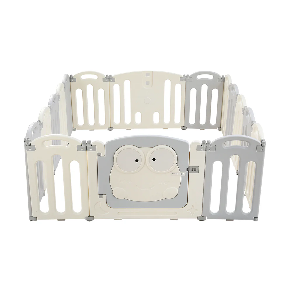 Baby Playpen 16 Panels Foldable Toddler Fence Safety Play Activity Centre - Nurns