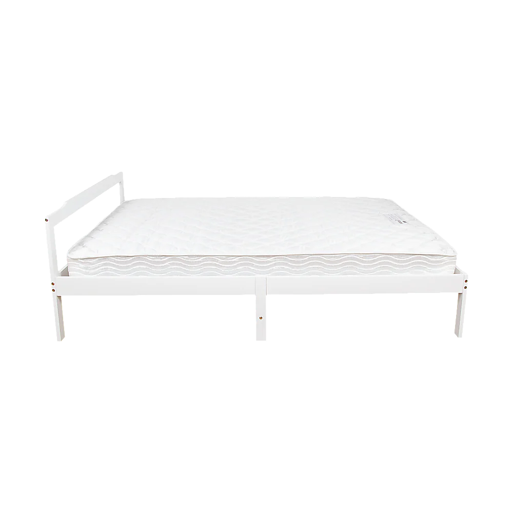 Gilly Wooden Bed Frame - White Double - Nurns