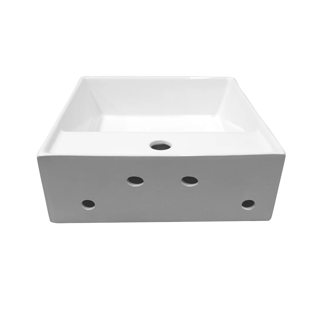 Ceramic Basin Bathroom Wash Counter - Rectangle - Nurns