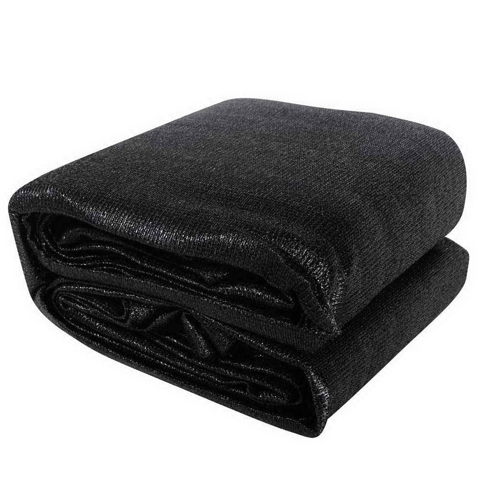 Instahut Shade Sail 3x6m Rectangle 280GSM 98% Black Shade Cloth - Nurns