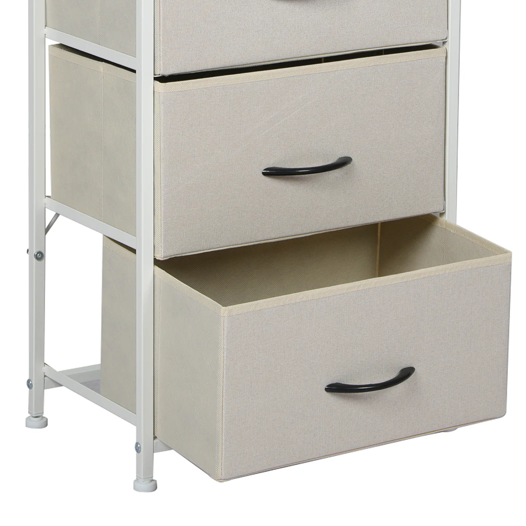 Levede Storage Cabinet Tower Chest Beige - Nurns