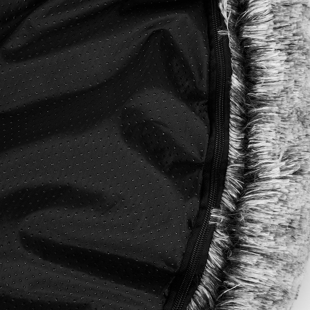 MEDIUM Dog Beds Pet Donut Nest Calming - Charcoal - Nurns