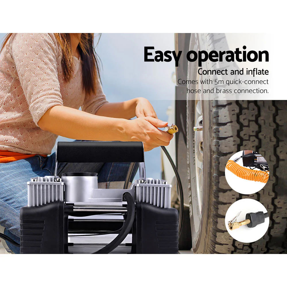 85L/min 12V Portable Air Compressor - Nurns